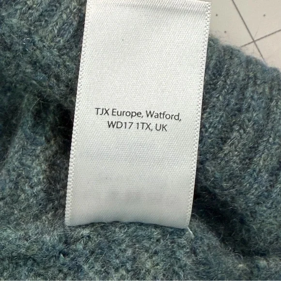 Rachel Zoe 100% Cashmere Mock Neck Sweater, Size XL, Teal, Pullover - Picture 6 of 8